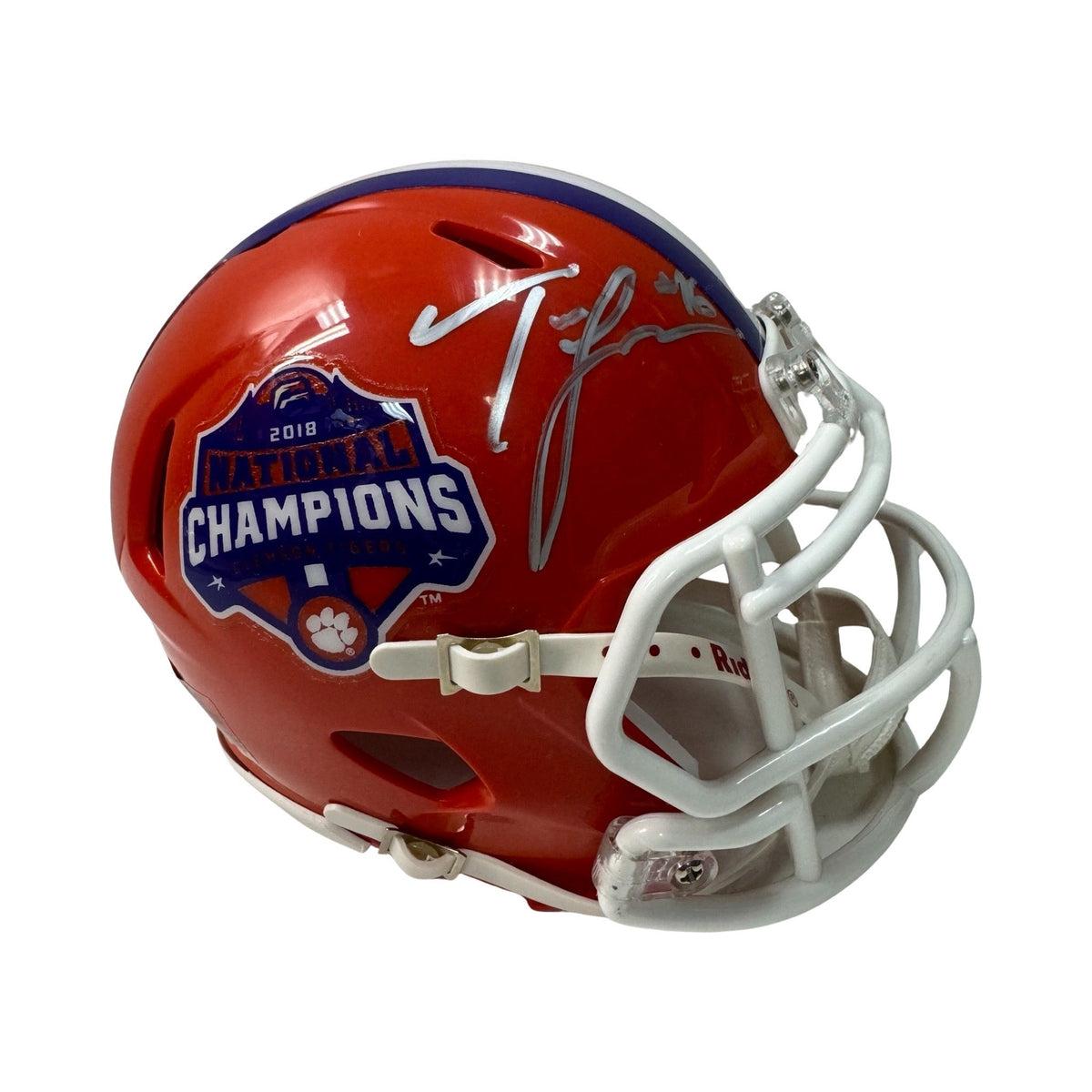 Trevor Lawrence Autographed Clemson Tigers 2018 National Championship Mini Helmet JSA product image 1, provided for visual