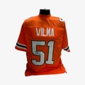 Jonathan Vilma Orange Miami Hurricanes Autographed Jersey JSA product image 1, provided for visual reference and product