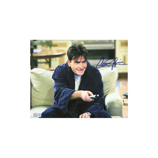 Charlie Sheen Autographed Two and a Half Men 8x10 Steiner CX product image 1, provided for visual reference and product