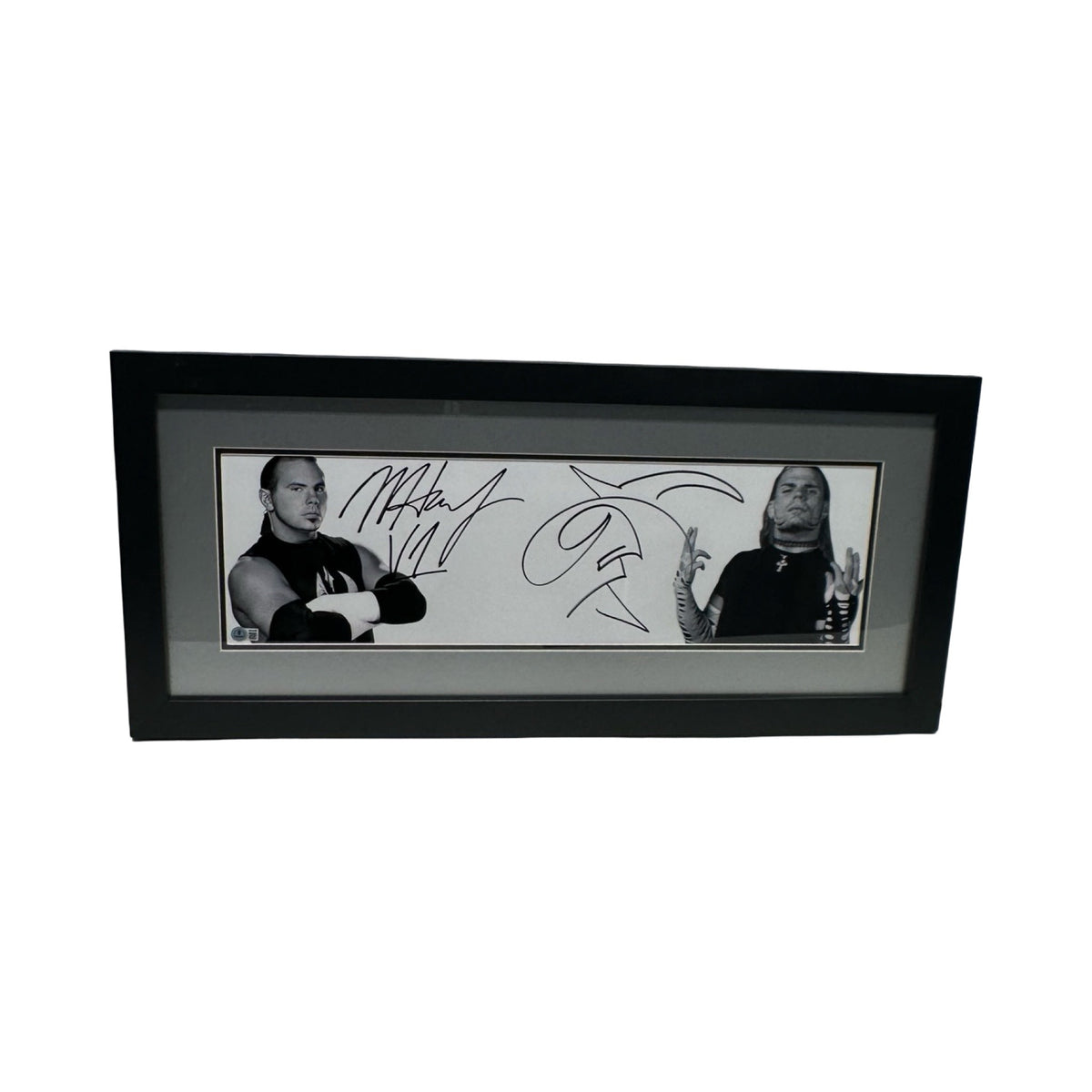 Matt Hardy & Jeff Hardy Autographed 12x30 Framed Photo Beckett BAS product image 1, provided for visual reference and