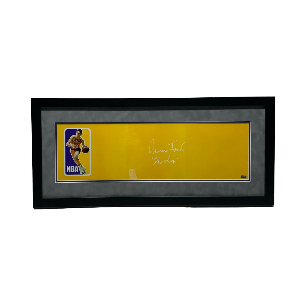 Jerry West Autographed Los Angeles Lakers Horizontal Framed Framed 12x30 Photo Steiner CX product image 1, provided for