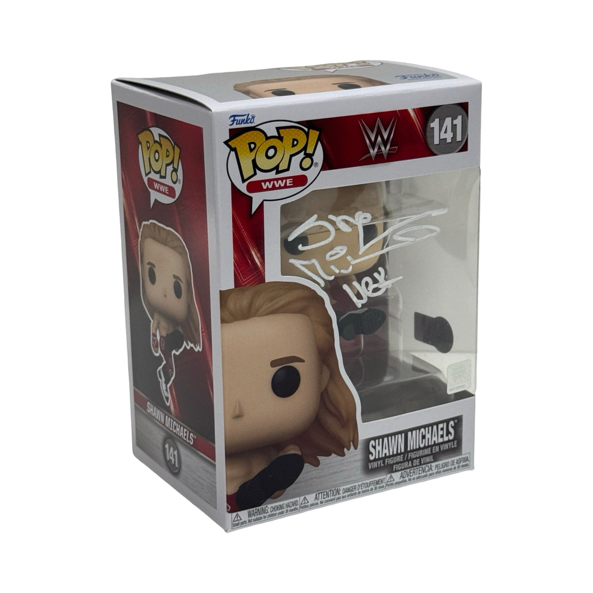 Shawn Michaels WWE Autographed Funko Pop White Ink Beckett BAS product image 1, provided for visual reference and product