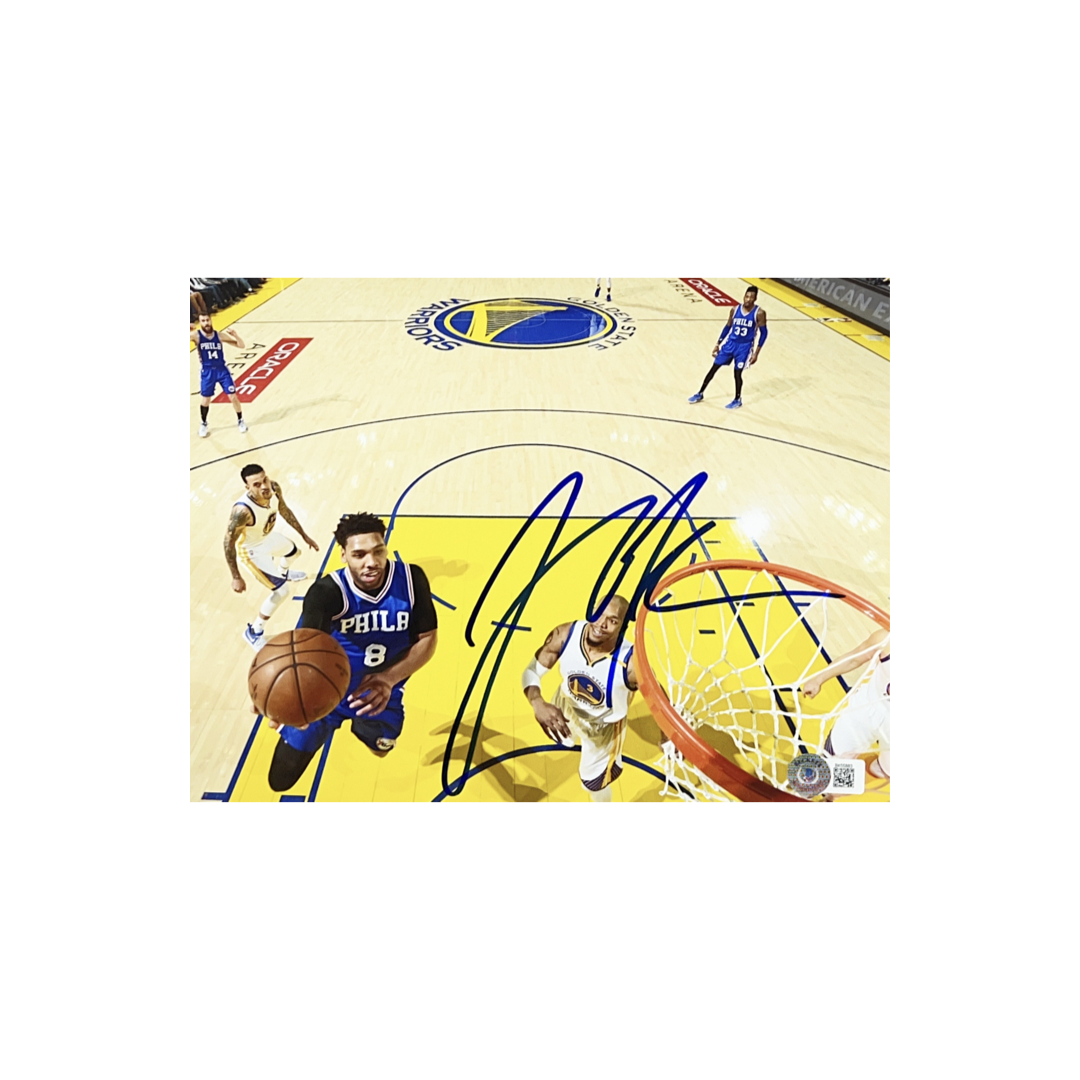 Jahlil Okafor Autographed Philadelphia 76ers 8x10 Beckett product image 1, provided for visual reference and product detail