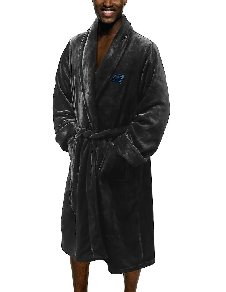 Carolina Panthers Men’s/Woman Official NFL bath robe 26x47 product image 1