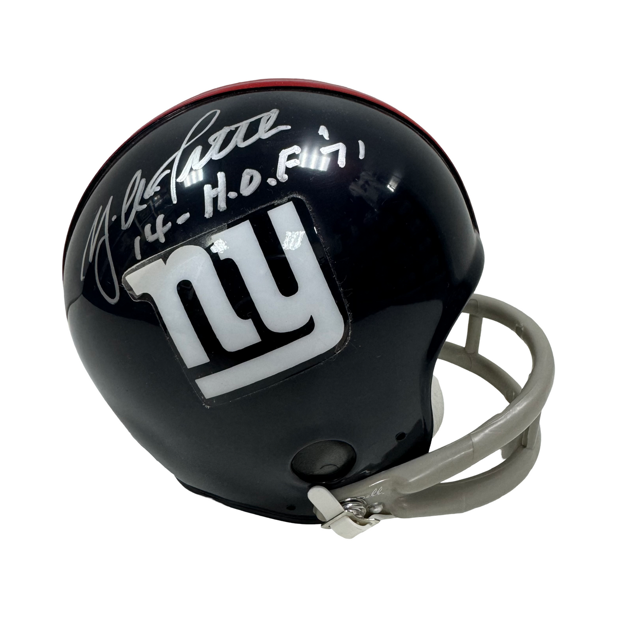 Y.A. Tittle Autographed New York Giants Mini Helmet 14-HOF’71 Inscription JSA product image 1, provided for visual reference