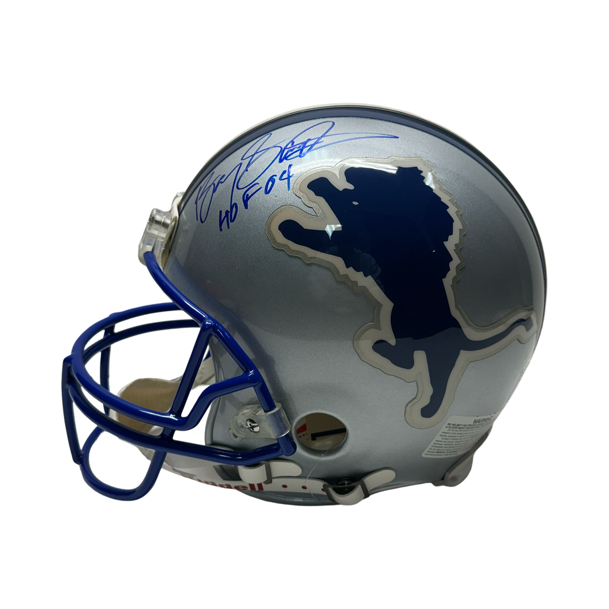 Barry Sanders Autographed Detroit Lions "HOF 04" Inscribed Ridell Authentic Helmet Beckett product image 1, provided for