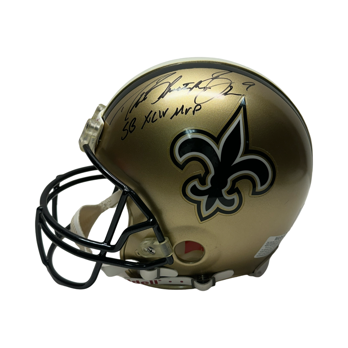 Drew Brees Autographed New Orleans Saints "SB XLIV MVP" Inscribed Ridell Authentic Helmet Beckett product image 1, provided