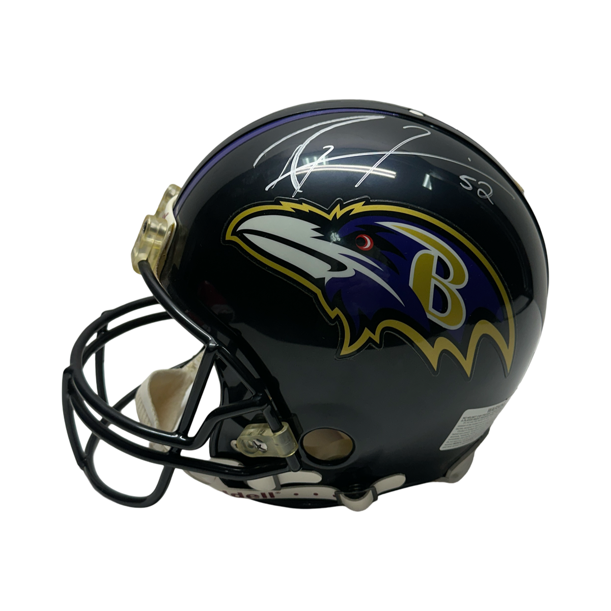 Ray Lewis Autographed Baltimore Ravens Ridell Authentic Helmet Beckett product image 1, provided for visual reference and