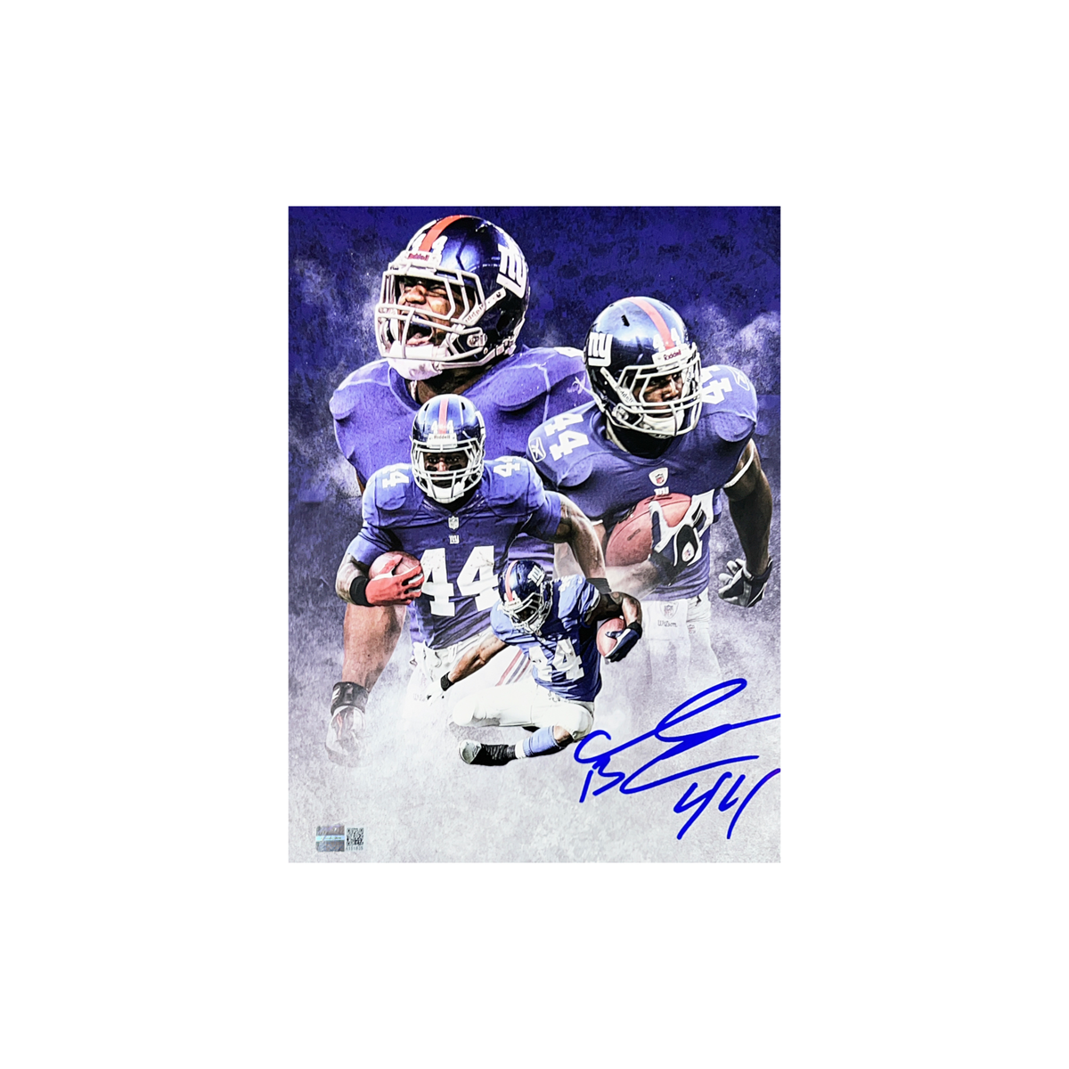 Ahmad Bradshaw Autographed New York Giants Edit 8x10 Steiner CX product image 1, provided for visual reference and product