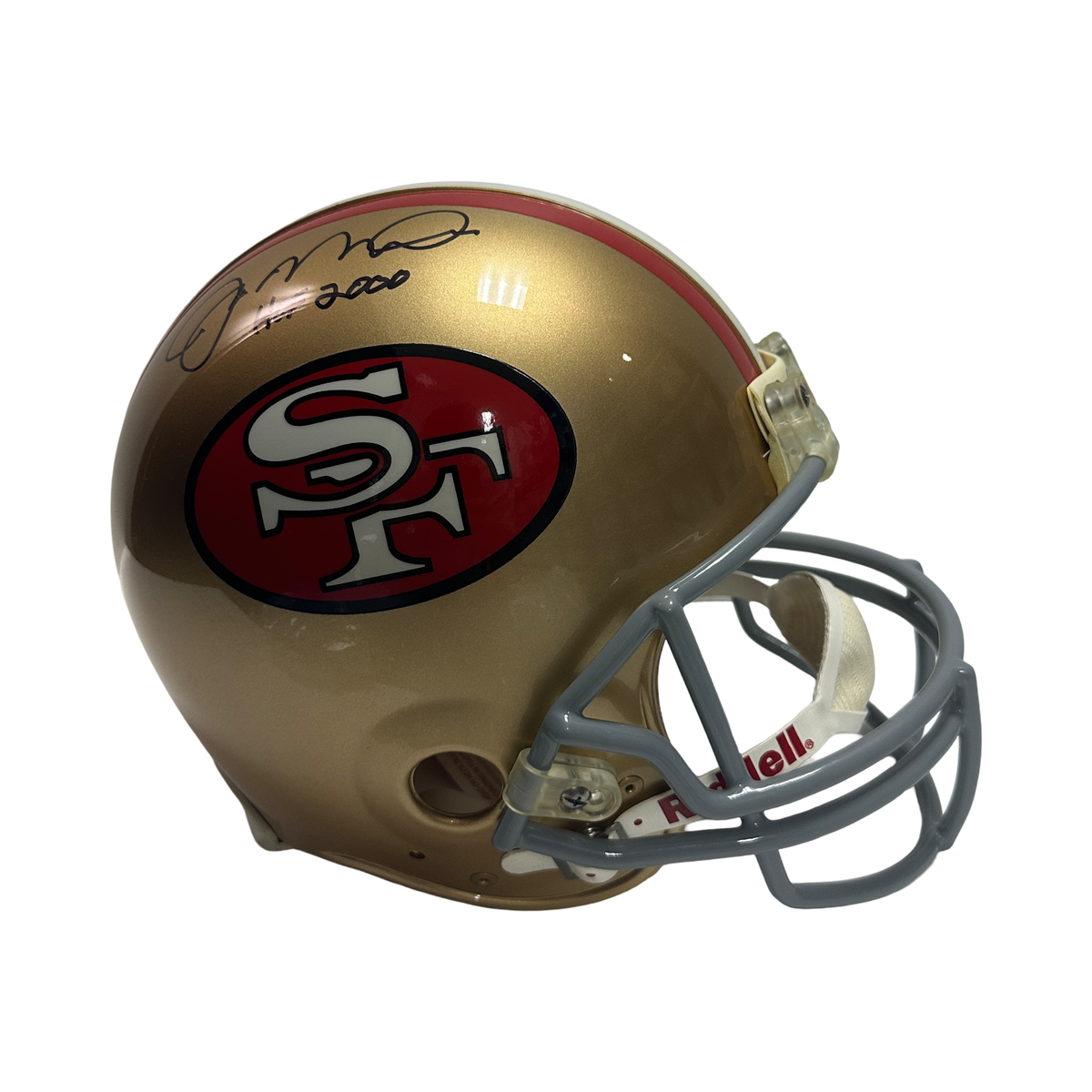 Joe Montana Autographed San Fransisco 49ers "HOF 2000" Inscribed Ridell Authentic Helmet Beckett product image 1, provided