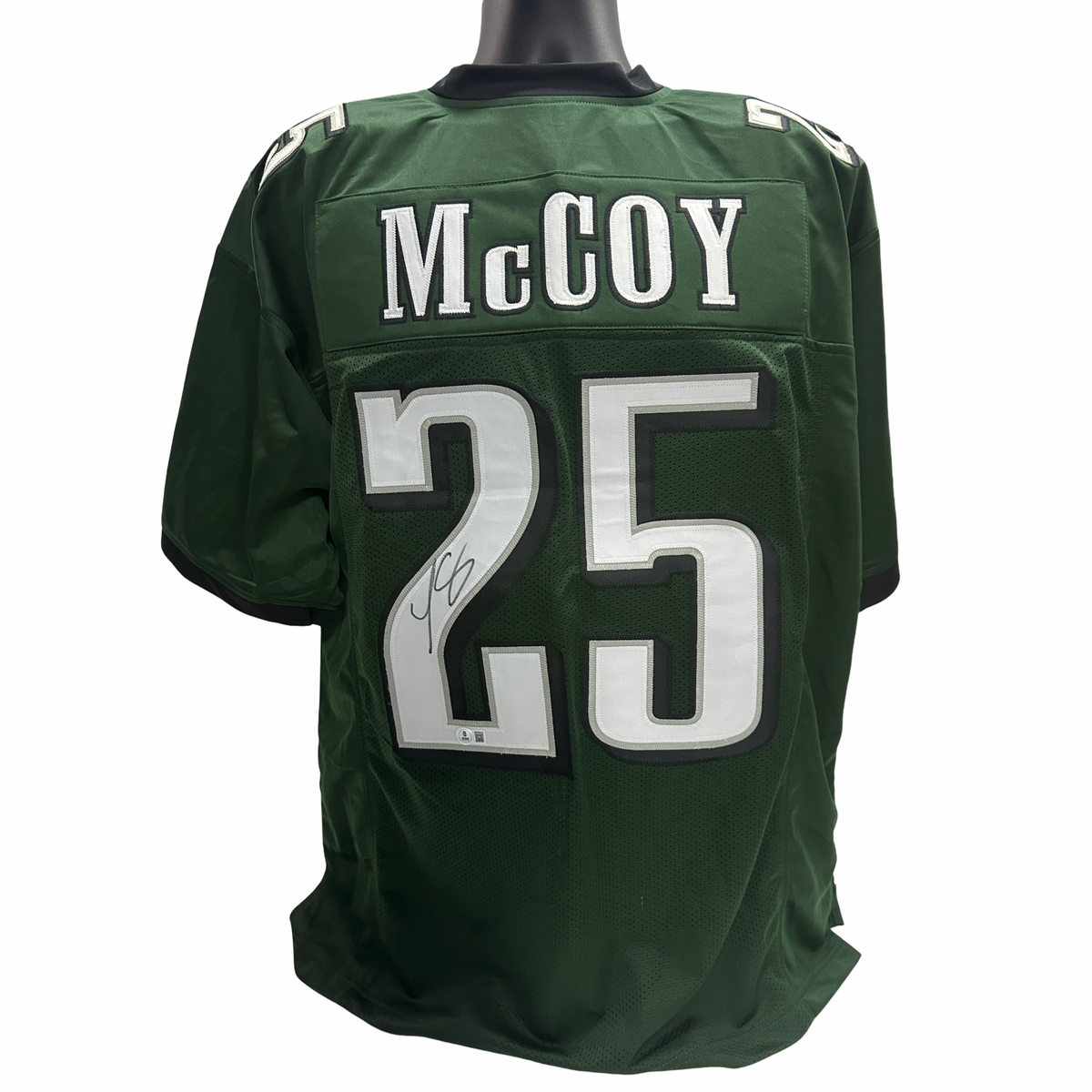 LeSean McCoy Autographed Philadelphia Eagles Green Jersey Beckett product image 1, provided for visual reference and product