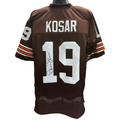 Bernie Kosar Autographed Cleveland Browns Brown Jersey Beckett product image 1, provided for visual reference and product