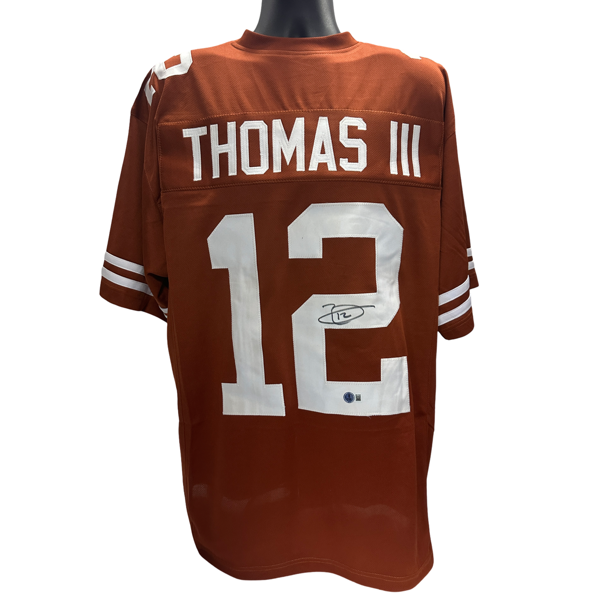 Earl Thomas III Autographed Texas Longhorns Brown Jersey Beckett product image 1, provided for visual reference and product