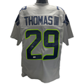 Earl Thomas III Autographed Seattle Seahawks Grey Jersey Beckett product image 1, provided for visual reference and product