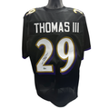 Earl Thomas III Autographed Baltimore Ravens Black Jersey Beckett product image 1, provided for visual reference and product