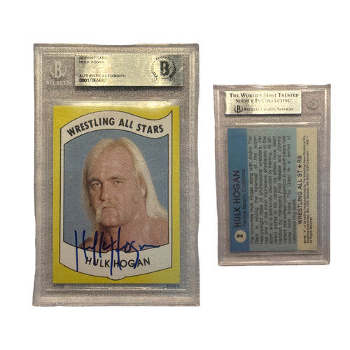 1982 Hulk Hogan Autographed Wrestling All Stars Reprint Beckett Auto Authentic product image 1, provided for visual