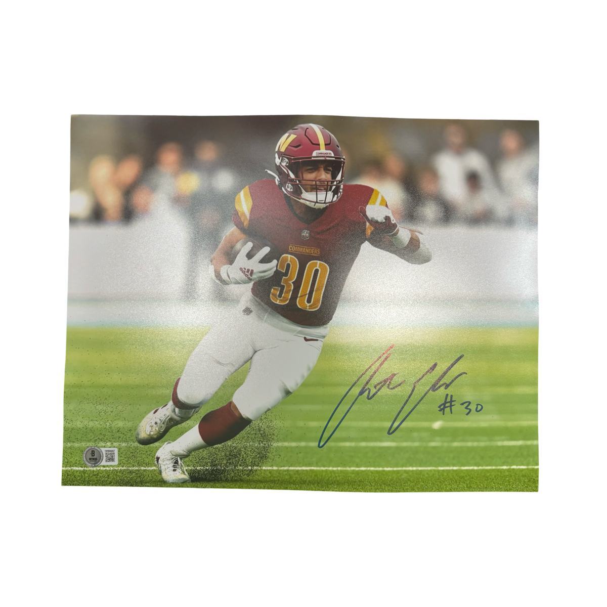 Austin Ekeler Autographed Washington Commanders 11x14 Photo Signed Beckett product image 1, provided for visual reference