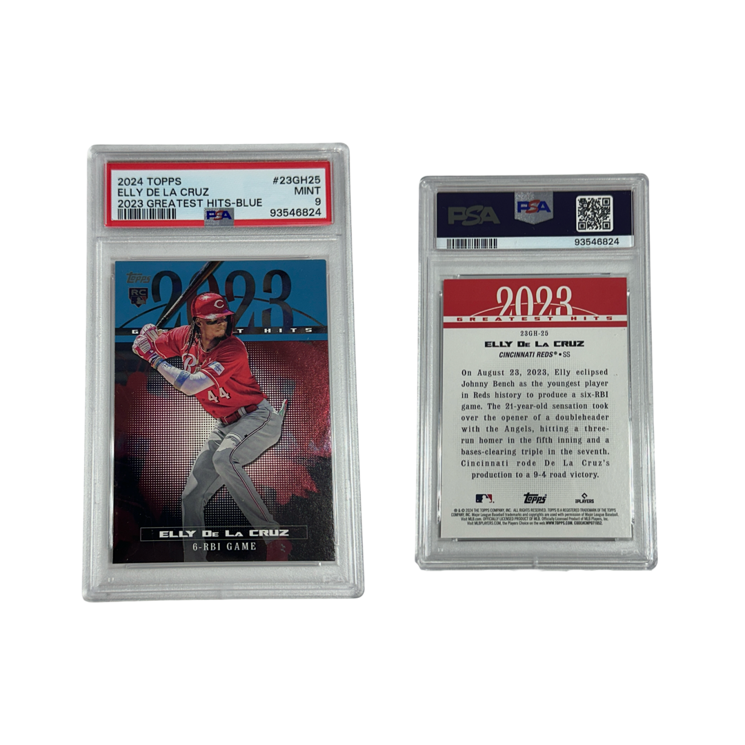 2024 Elly De La Cruz 2023 Greatest Hits Blue #23GH25 PSA MINT 9 product image 1, provided for visual reference and product