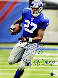 Brandon Jacobs Autographed New York Giants Inscribed "2x SB Champs" Vertical Run 11x14 Photo Beckett BAS product image 1,