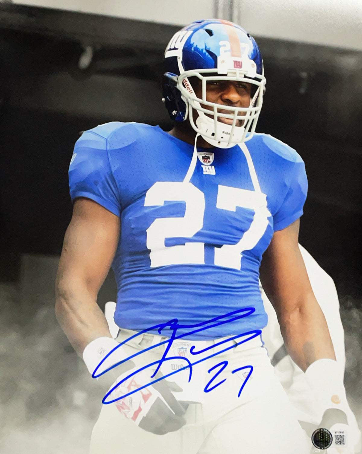 Brandon Jacobs Autographed New York Giants Tunnel 11x14 Photo Beckett BAS product image 1, provided for visual reference and