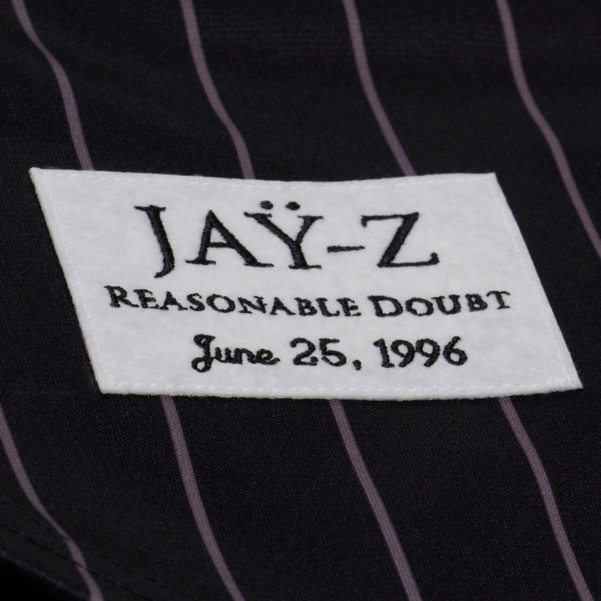New York Yankees Jay-Z Reasonable Doubt x Black Baseball Jersey product image 4, provided for visual reference and product