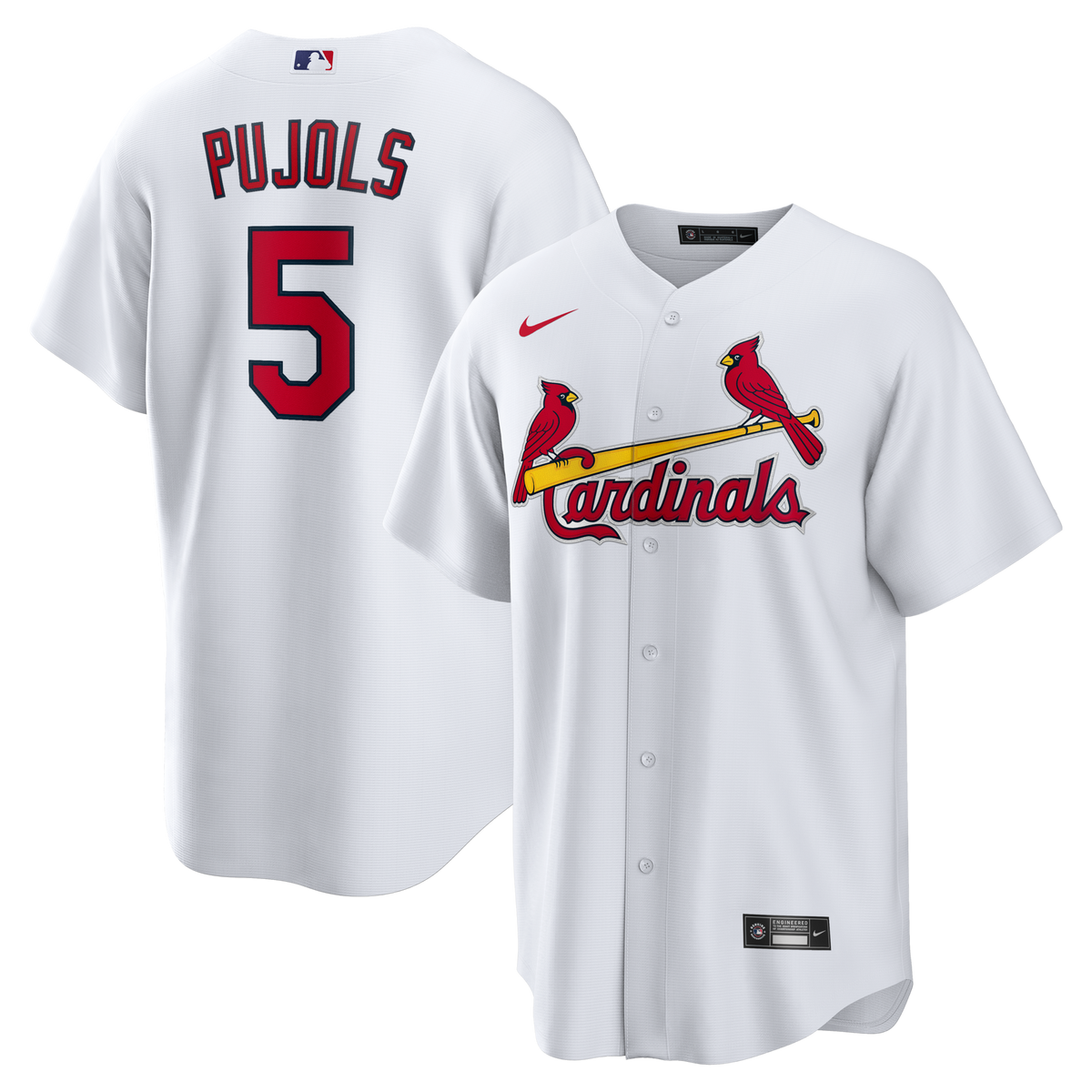 St. Louis Cardinals Albert Pujols White Home Retired Player Replica Jersey product image 2, provided for visual reference