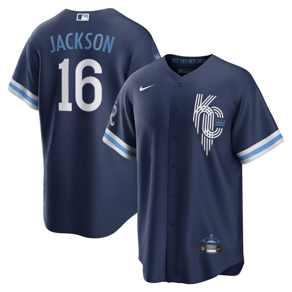 Kansas City Royals Bo Jackson Navy City Connect Replica Player Jersey product image 2, provided for visual reference and