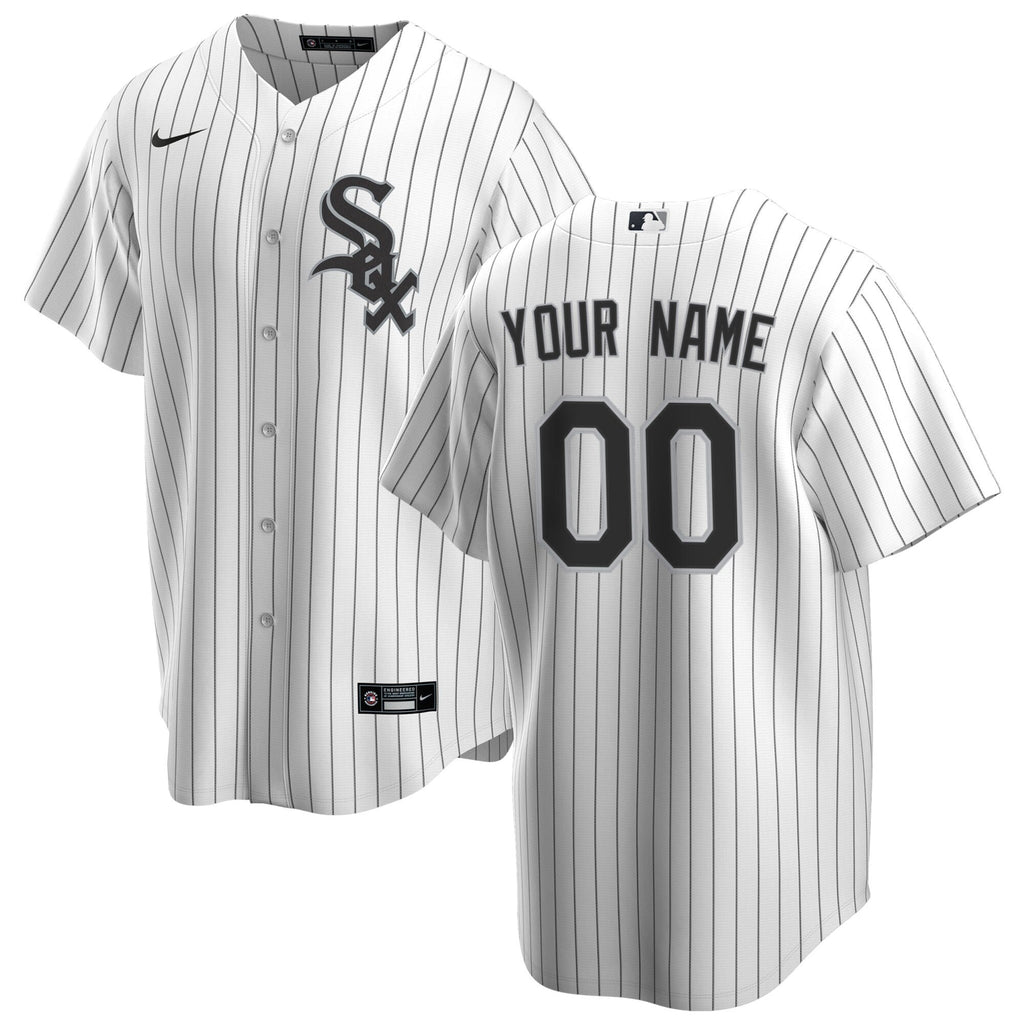 Chicago White Sox White Home Replica Custom Jersey product image 2, provided for visual reference and product detail review