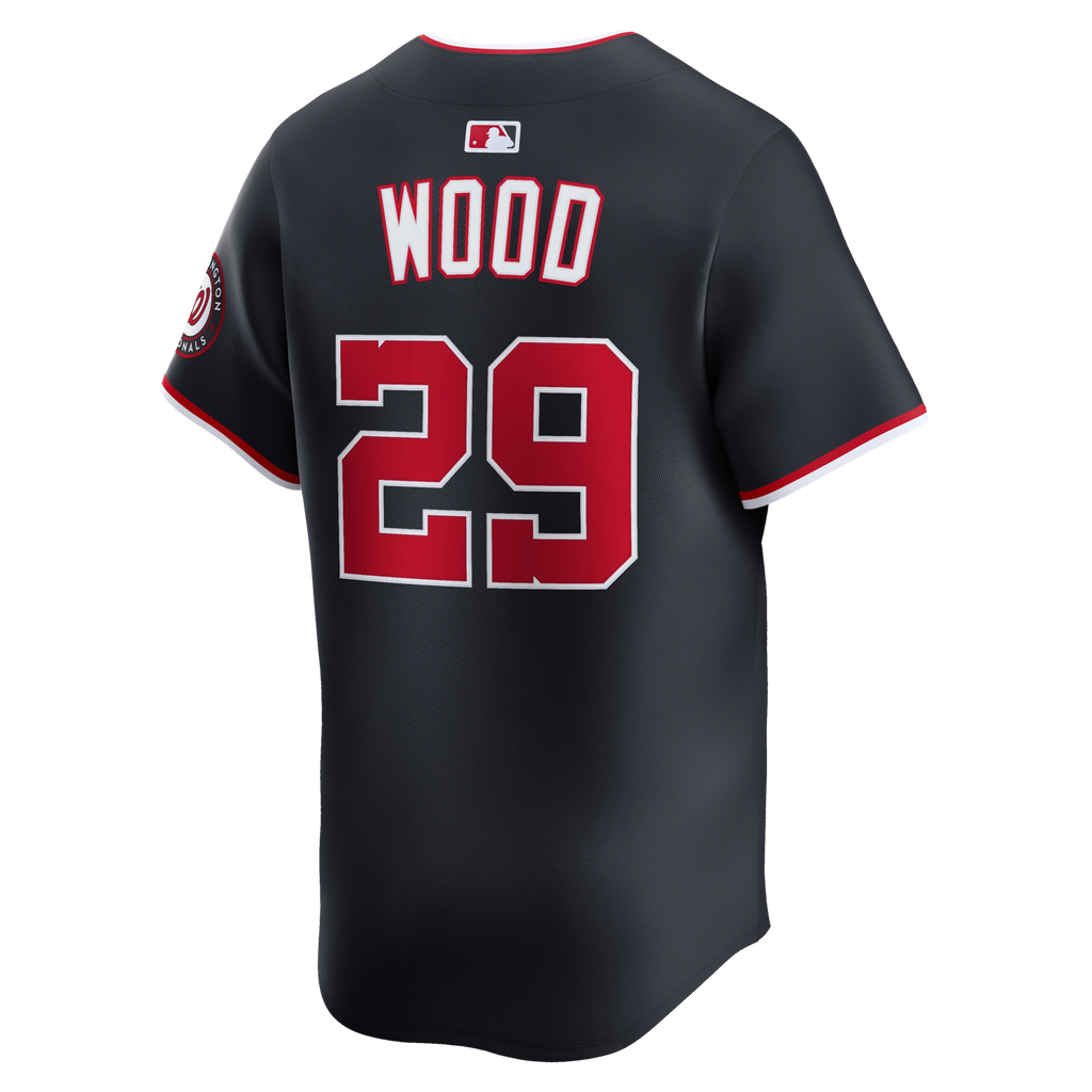 Washington Nationals James Wood Navy Alternate Limited Player Jersey product image 8, provided for visual reference and