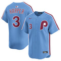 Philadelphia Phillies Bryce Harper Light Blue Alternate Limited Player Jersey product image 1, provided for visual reference