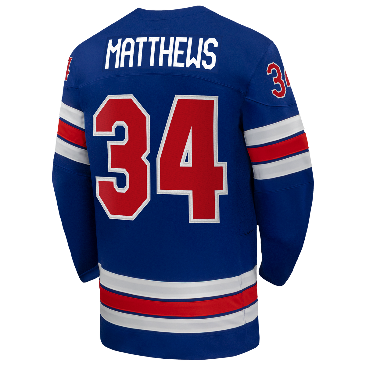 Auston Matthews Royal US Hockey 2026 Home Replica Jersey product image 4, provided for visual reference and product detail
