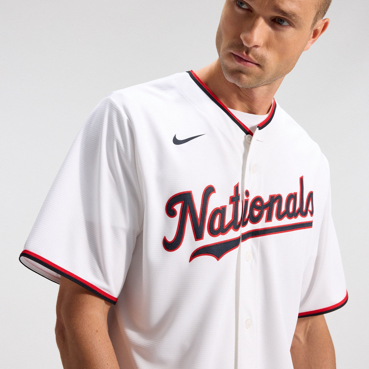 Washington Nationals CJ Abrams White Home Replica Jersey product image 10, provided for visual reference and product detail