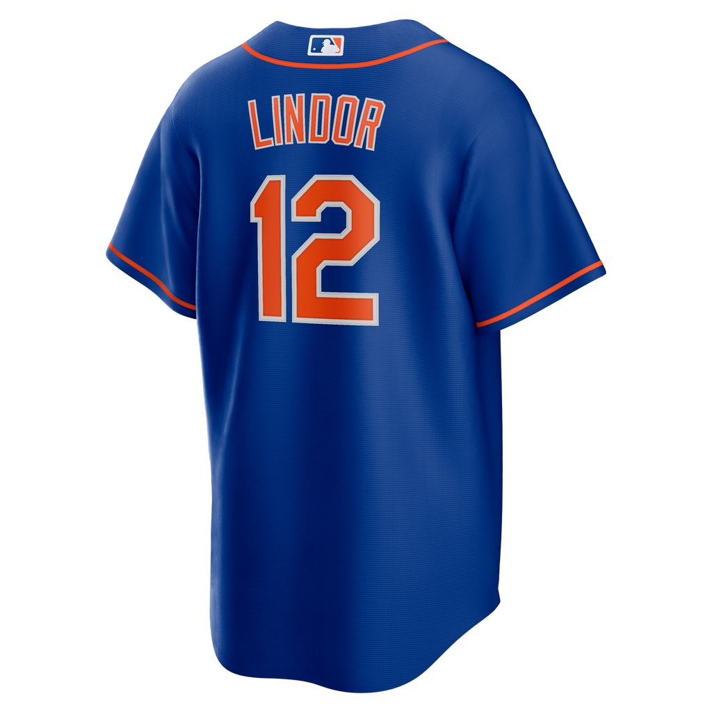 New York Mets Francisco Lindor Royal Alternate Replica Player Jersey product image 3, provided for visual reference and