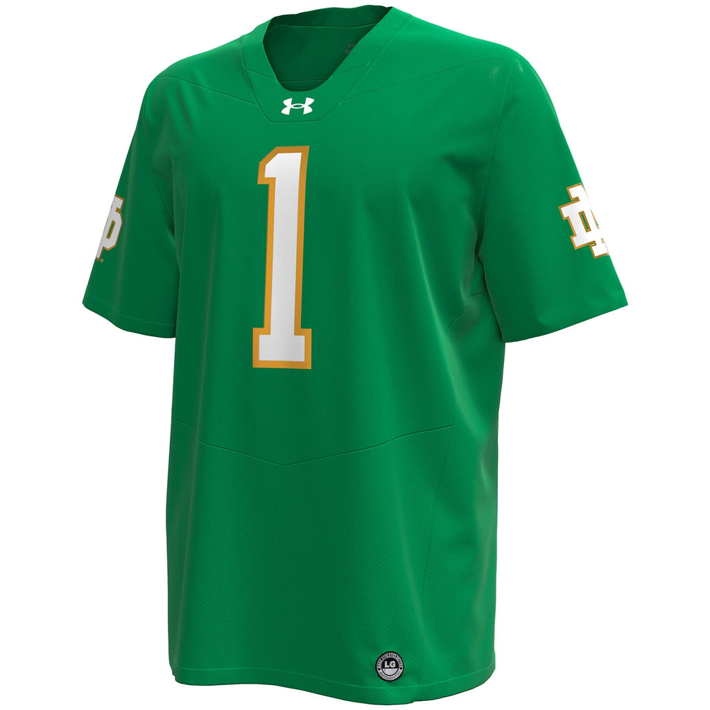 Notre Dame Fighting Irish Premier Football Jersey - Kelly Green product image 3, provided for visual reference and product