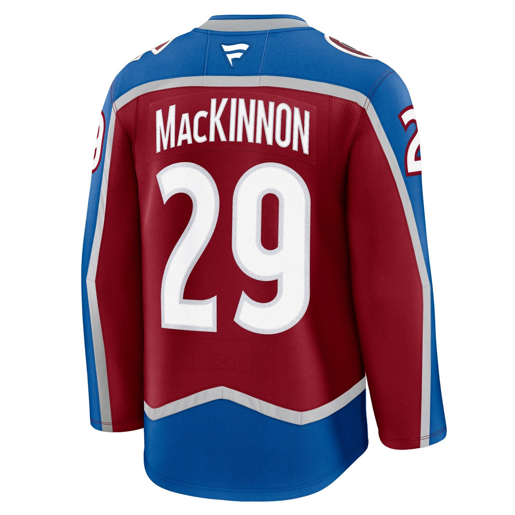 Colorado Avalanche Nathan MacKinnon Burgundy Home Premium Jersey product image 4, provided for visual reference and product