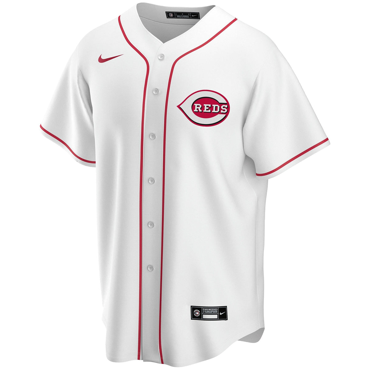 Cincinnati Reds White Home Replica Custom Jersey product image 3, provided for visual reference and product detail review