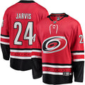 Carolina Hurricanes Seth Jarvis Red Alternate Breakaway Player Jersey product image 1, provided for visual reference and