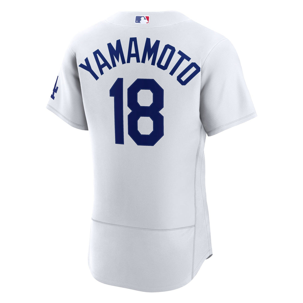 Los Angeles Dodgers Yoshinobu Yamamoto White Home Authentic Jersey product image 4, provided for visual reference and