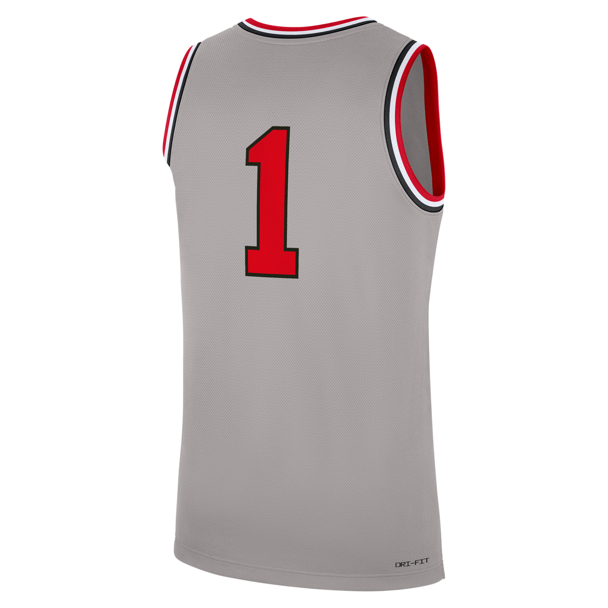 #1 Ohio State Buckeyes Alternate Replica Basketball Jersey - Gray product image 4, provided for visual reference and product