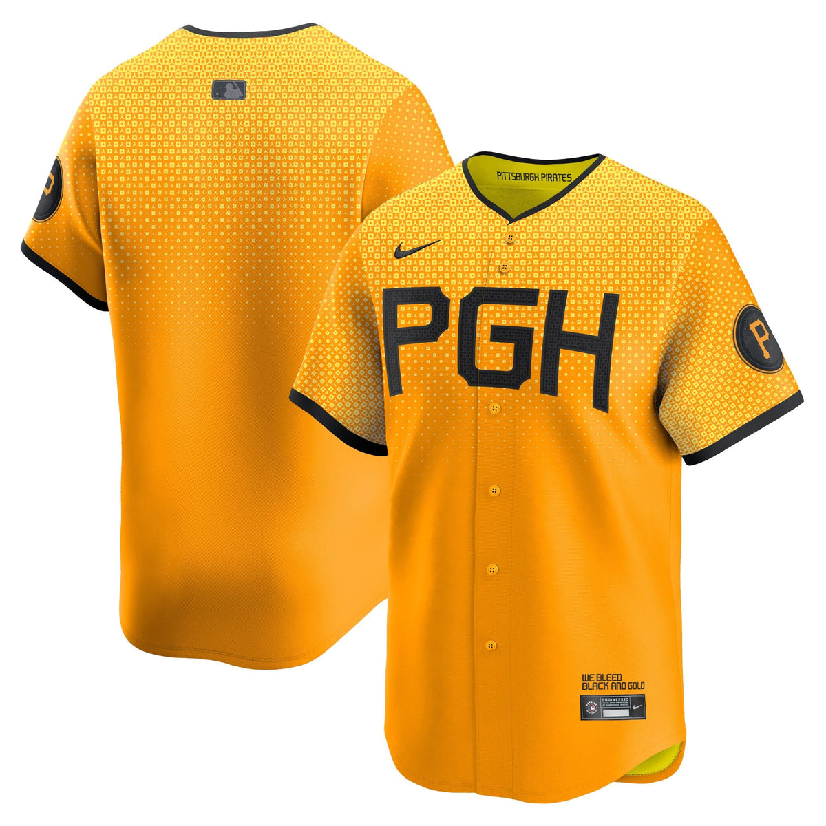 Pittsburgh Pirates Gold City Connect Limited Jersey product image 2, provided for visual reference and product detail review