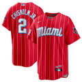 Miami Marlins Jazz Chisholm Jr. Red City Connect Replica Jersey product image 1, provided for visual reference and product
