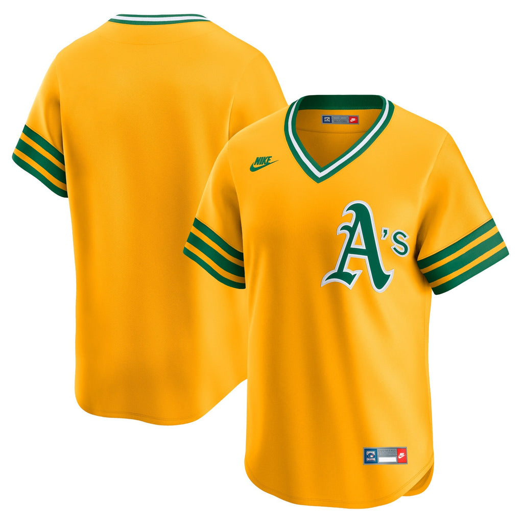 Athletics Gold Cooperstown Collection Limited Jersey product image 2, provided for visual reference and product detail review