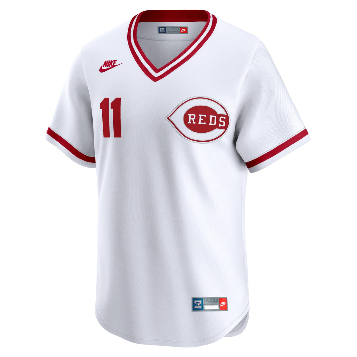 Cincinnati Reds Barry Larkin White Throwback Cooperstown Limited Jersey product image 3, provided for visual reference and