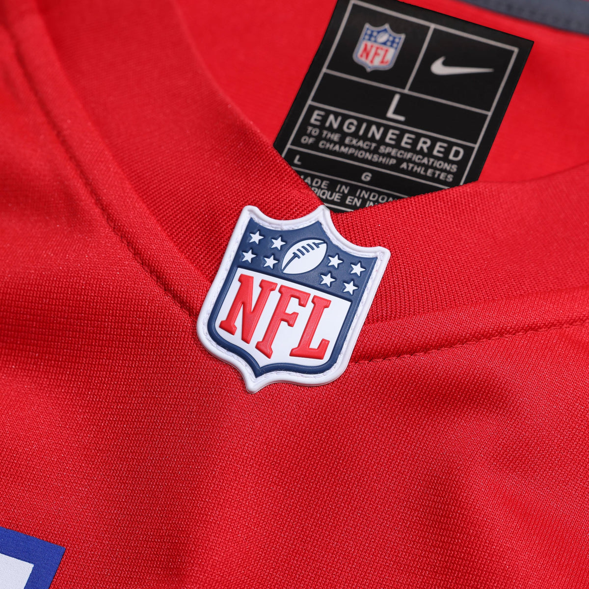 New England Patriots Drake Maye Red Player Game Jersey product image 5, provided for visual reference and product detail