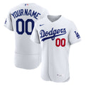 Los Angeles Dodgers White Home Authentic Custom Jersey product image 1, provided for visual reference and product detail