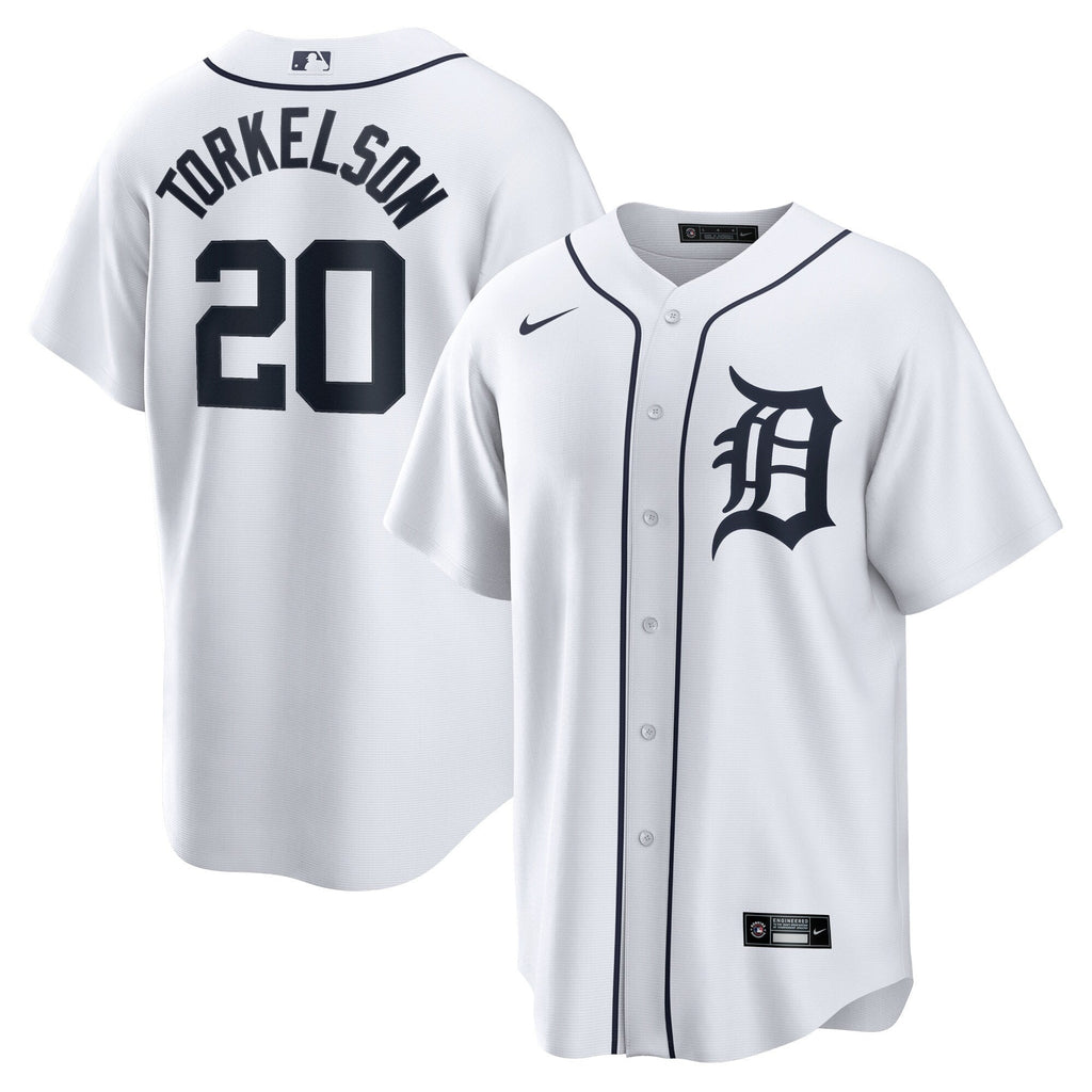 Detroit Tigers Spencer Torkelson White Home Replica Jersey product image 1, provided for visual reference and product detail