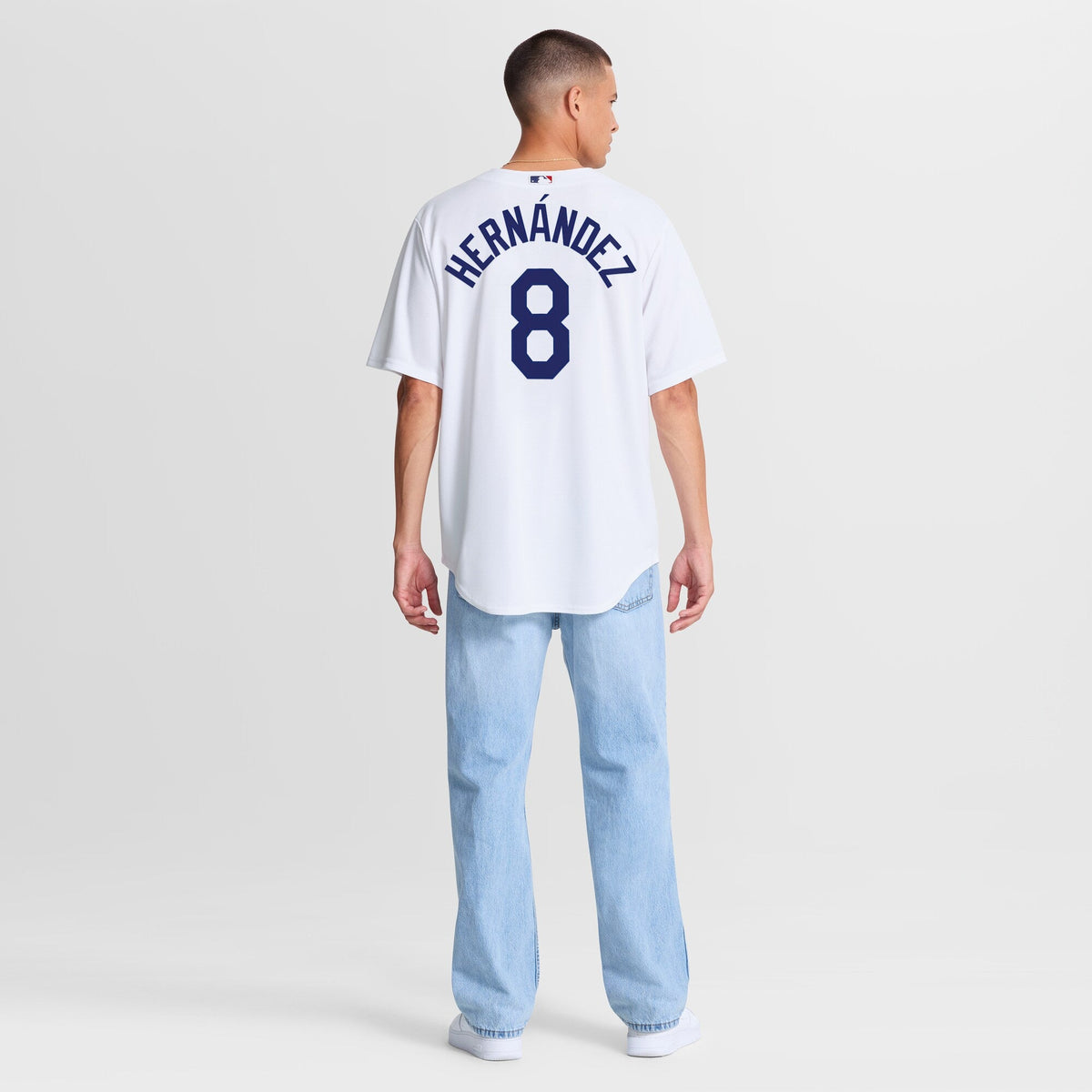Los Angeles Dodgers Enrique Hernández White Home Replica Jersey product image 6, provided for visual reference and product