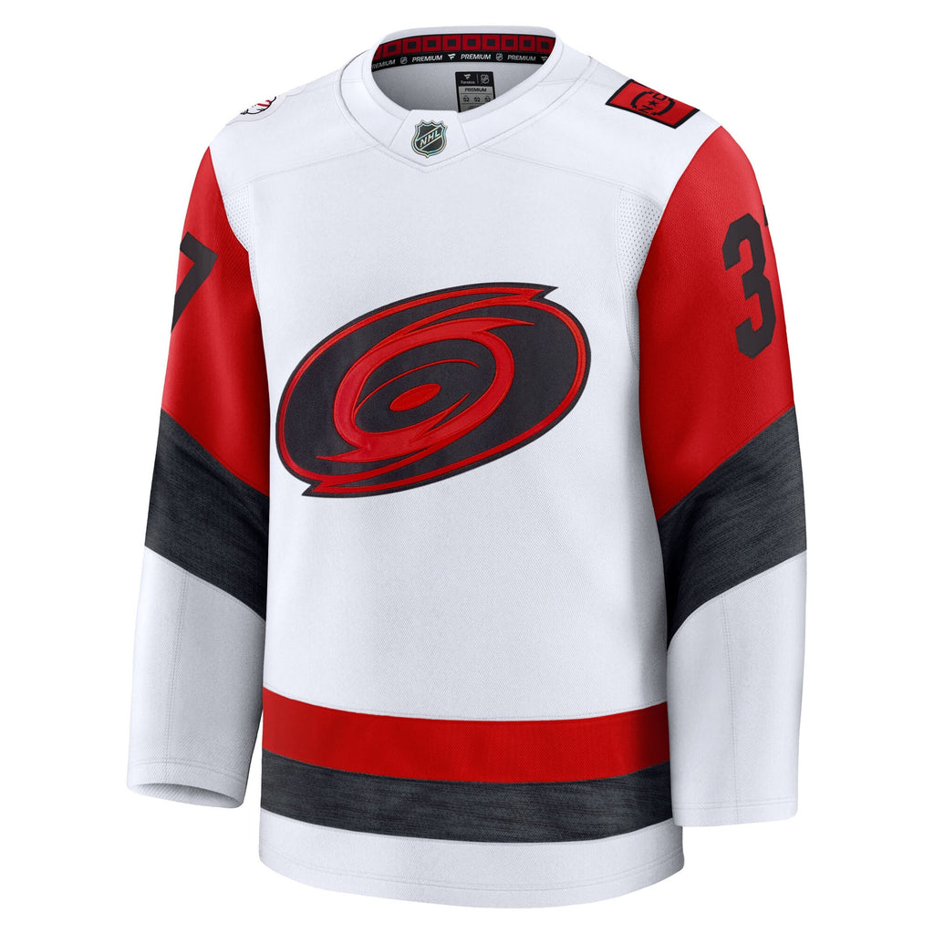 Carolina Hurricanes Andrei Svechnikov White Away Premium Jersey product image 3, provided for visual reference and product