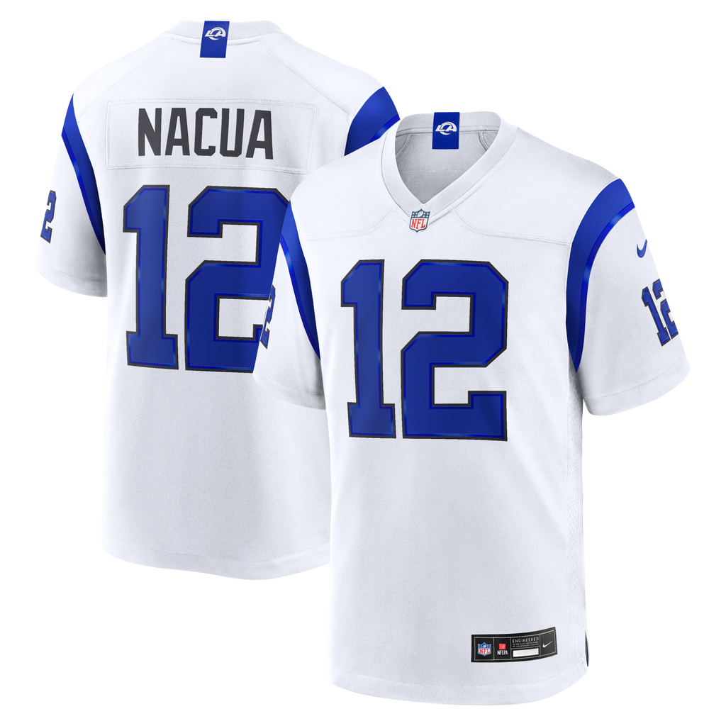 Los Angeles Rams Puka Nacua Fearsome White Game Jersey product image 2, provided for visual reference and product detail