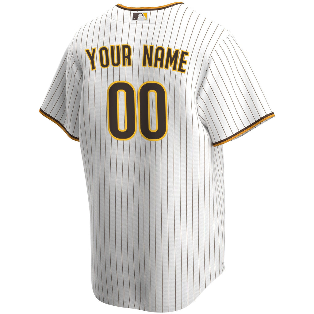 San Diego Padres White Home Replica Custom Jersey product image 4, provided for visual reference and product detail review